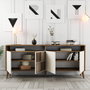 Hanah Home Consola Nogal, Crema 180cm Ancho
